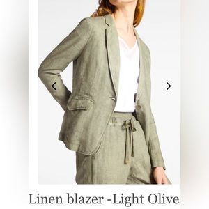 Sandwich Linen blazer -Light Olive. Holland Size 44/ US XL $195